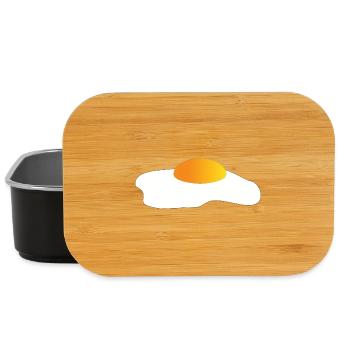 Spiegelei Minimal-Icon Gelborange - Lunch Box - Schwarz - Vorne