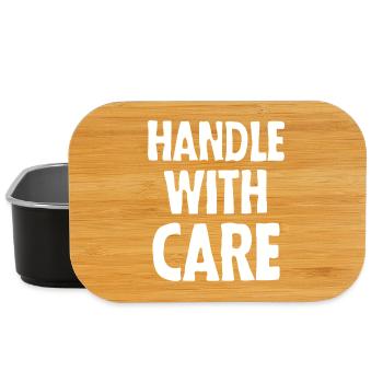 Handle with care (dark) - Lunch Box - Schwarz - Vorne