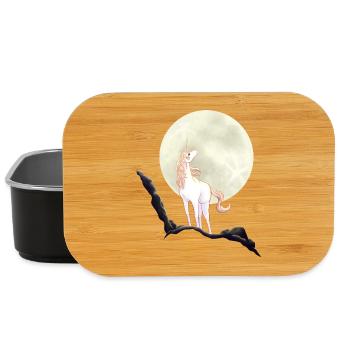 Einhorn vor Mond - Lunch Box - Schwarz - Vorne