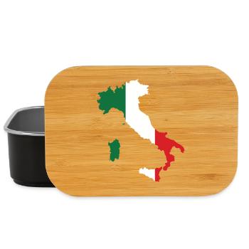 Italie Plan drapeau - Boîte à goûter - noir - Devant