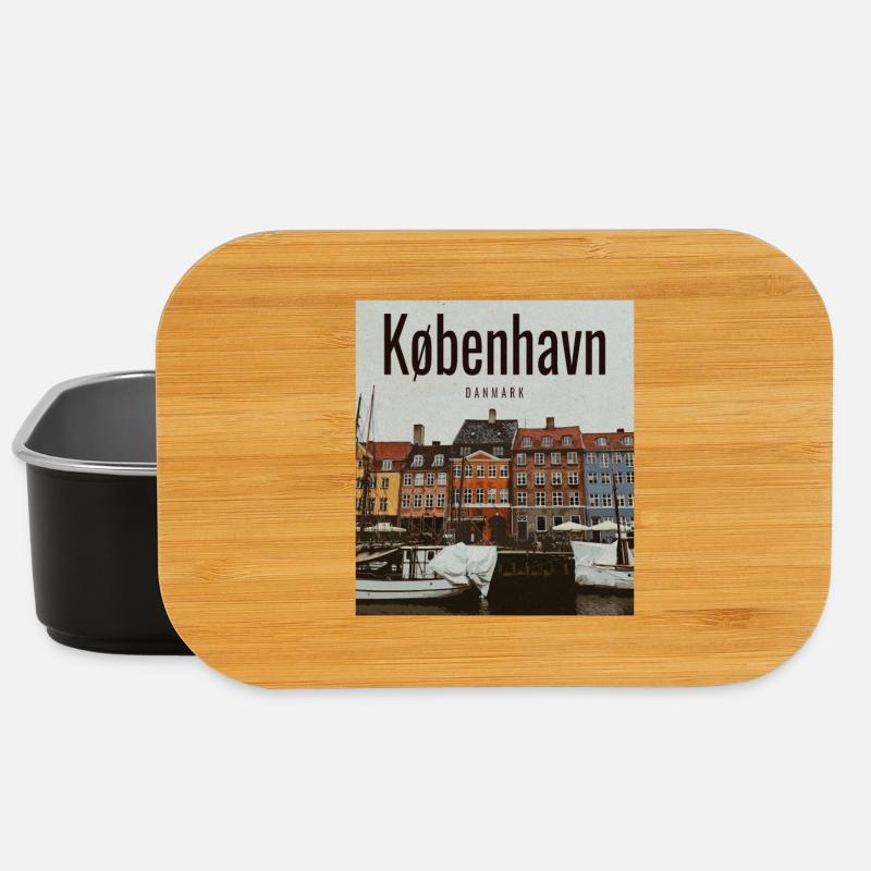 Kopenhagen Hafenfarben Nyhavn - Lunch Box - Schwarz