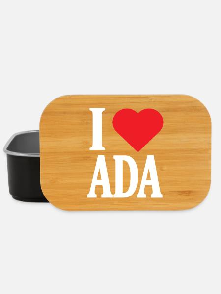 T-shirt I love Ada gift idea t-shirt - Lunch Box - black