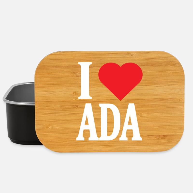 T-shirt I love Ada gift idea t-shirt - Lunch Box - black