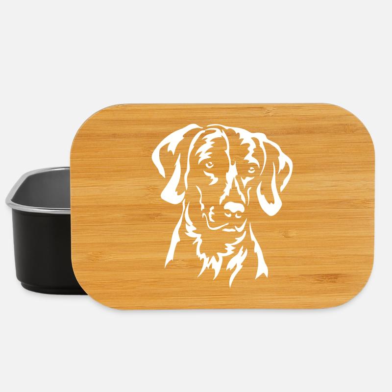 Weimaraner Kopf "Black Edition" - Lunch Box - Schwarz