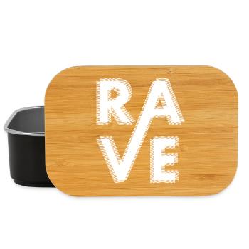 Rave Art fuzzy design, to rave EDM Techno House - Lunch Box - black - Front