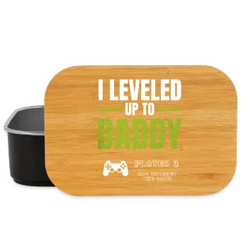 Level Up Daddy – Gamer Väter Design - Lunch Box - black - Front