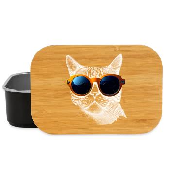 Cool cat vibes - Lunch Box - black - Front