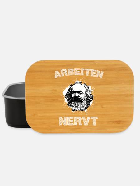 Lustiges T-Shirt: Arbeiten Nervt Arbeitszeitbetrug - Lunch Box - Schwarz