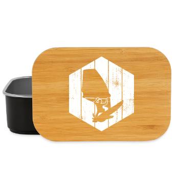 Funny windsurfer - Lunch Box - black - Front