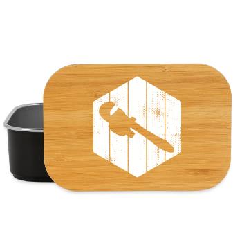 Pipe Wrench Sketch - Lunch Box - black - Front