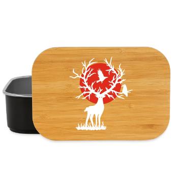 Der weiße Hirsch und die rote Sonne - Lunch Box - Schwarz - Vorne