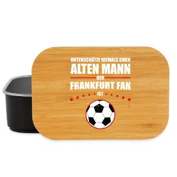 Alter Mann - Frankfurt Fan | Retro Vintage Design - Lunch Box - Schwarz - Vorne