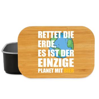 Bier Planet Retten - Lunch Box - Schwarz - Vorne