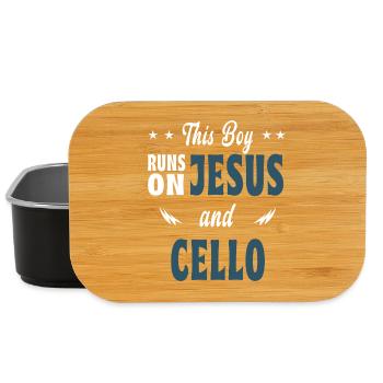 Dieser Junge lebt von Jesus und Cello - Lunch Box - Schwarz - Vorne
