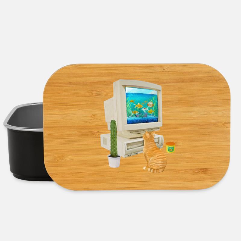 90er Jahre PC Fishbowl - Lunch Box - Schwarz