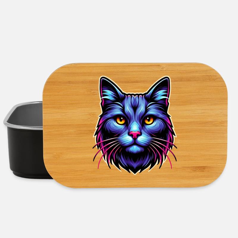 Katze - Lunch Box - Schwarz