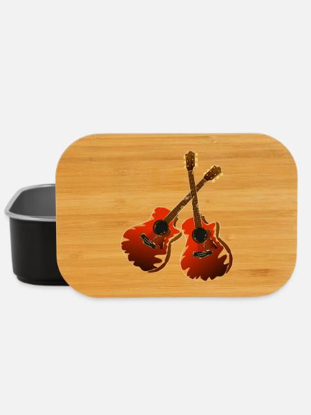 Musicien guitare - Boîte à goûter - noir