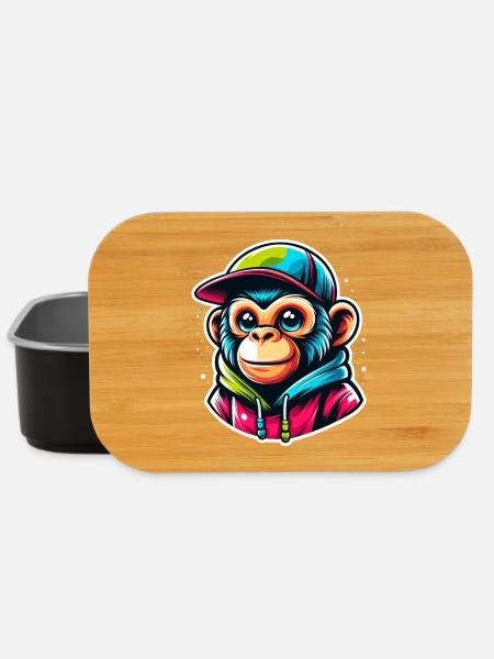 Casquette à capuche Monkey - Boîte à goûter - noir