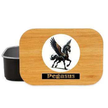 Pegasus with black wings - Lunch Box - black - Front