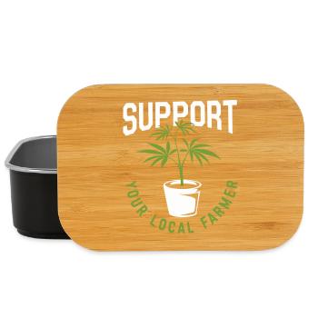 Soutenez votre producteur local de cannabis - Boîte à goûter - noir - Devant