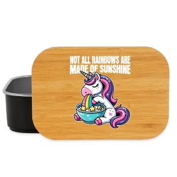 Funny Unicorn – Not All Rainbows - Lunch Box - black - Front