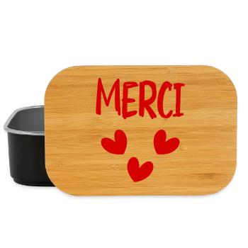 VIELEN DANK. GELIEBTE. HERZ. MEISTER. DANKE HERRIN. - Lunch Box - Schwarz - Vorne