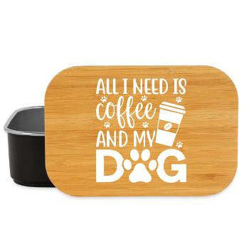 Kaffee und Hundeliebe Design - Lunch Box - Schwarz - Vorne