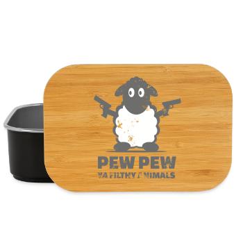 Schaf mit Pistolen - Lunch Box - Schwarz - Vorne