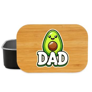 Avocado Dad, Funny Fathers Loves Avocados  - Lunch Box - black - Front
