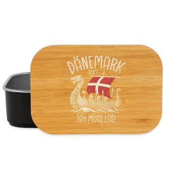 Dänemark ruft ich muss los Spruch - Lunch Box - Schwarz - Vorne