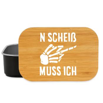N shit I have to – middle finger - Lunch Box - black - Front