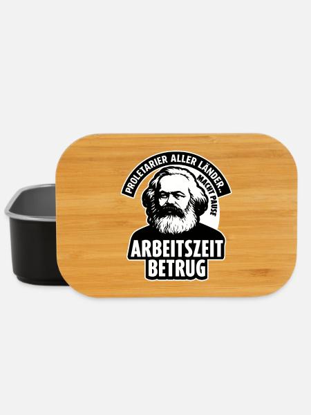 Arbeitszeitbetrug Shirt – Anti Arbeit Meme Design - Lunch Box - Schwarz