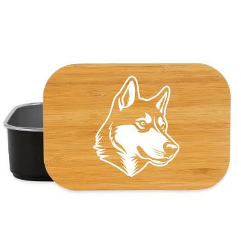 Tête de chien husky - Boîte à goûter - noir - Devant