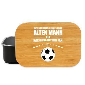 Old Man - Kaiserslautern Fan | Retro Vintage - Lunch Box - black - Front