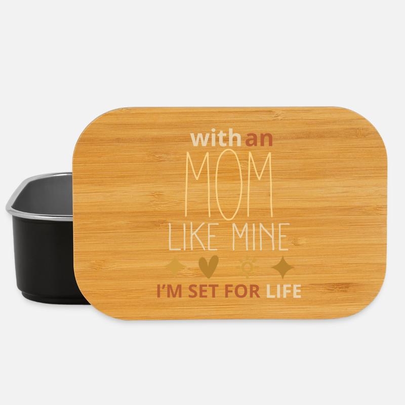 Avec une maman comme la mienne, je suis prêt pour la vie – Cute Mothe - Boîte à goûter - noir