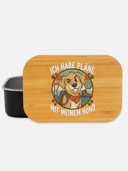 Ich hab Pläne mit meinem Hund - Lunch Box - Schwarz
