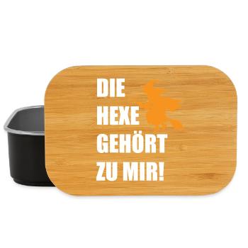 Die Hexe gehört zu mir! Lustiges Hexen Halloween - Lunch Box - Schwarz - Vorne
