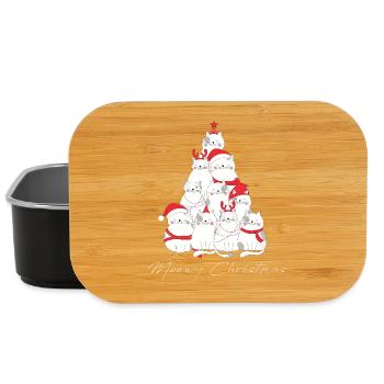 Arbre à chat de Noël miaou - Boîte à goûter - noir - Devant