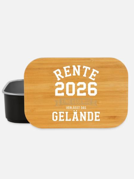 Rente 2026 Eine Legende - Lunch Box - Schwarz