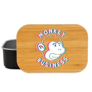 Monkey Business 3D - Art urbain graffiti Affe - Boîte à goûter - noir - Devant