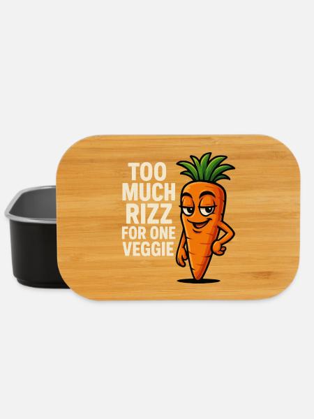 Too much rizz for a carrot - Lunch Box - black