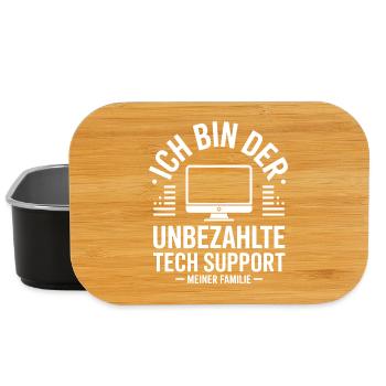 Unpaid Tech Support - Lunch Box - black - Front