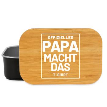 Offizielles Papa macht das T-Shirt für Väter - Lunch Box - Schwarz - Vorne