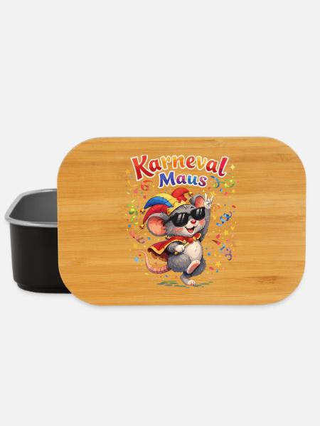 Karneval Maus Damen Süßes Fasching Kostüm - Lunch Box - Schwarz