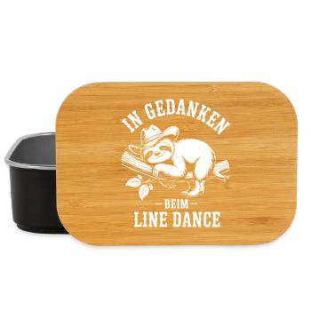 Sloth dreams of line dancing - Lunch Box - black - Front