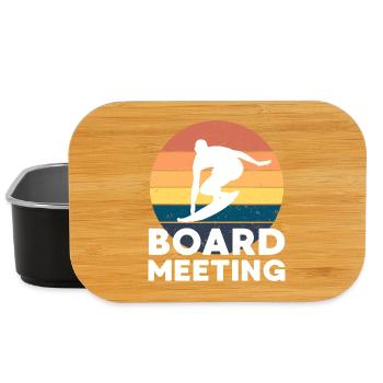 Surfing Board Meeting - Lunch Box - black - Front