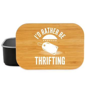 Je préfère faire de la friperie - Boîte à goûter - noir - Devant