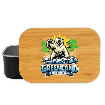 greenland is not for sale Funny Politics Gift - Lunch Box - black - Front