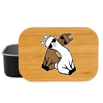 Two Llamas Pair 2 Friends Cool Sunglasses Team - Lunch Box - black - Front