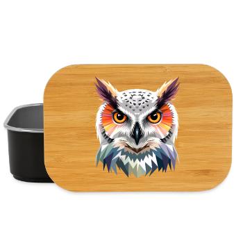 Snowy Owl White Owl Owl Owl Owl Snow Owl - Lunch Box - black - Front